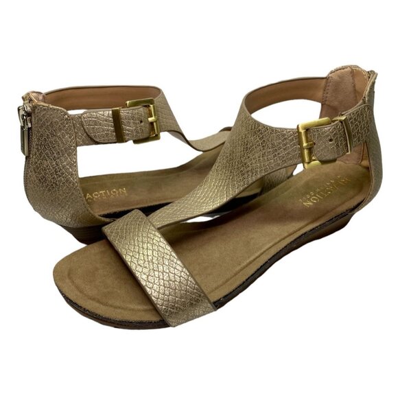 S2C3 Reaction Kenneth Cole Great Gal Ankle Strap Sandal Women's 6M - Picture 1 of 6